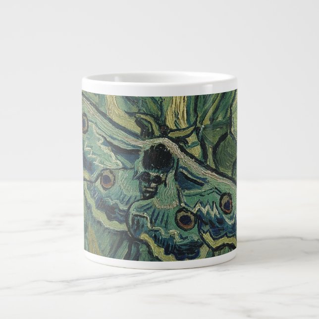 Caneca De Café Grande Vincent van Gogh - Excelente Peacock Moth (Frente)