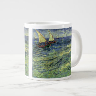 Caneca De Café Grande Vincent van Gogh - Paisagem Marítima em Saintes Ma