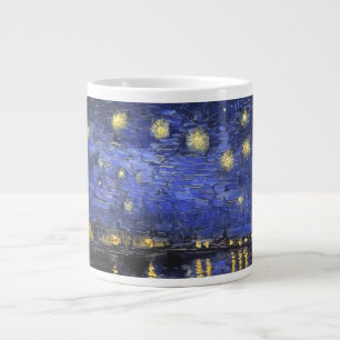 Caneca De Café Grande Vincent Van Gogh Starry Night Sobre O Ródano