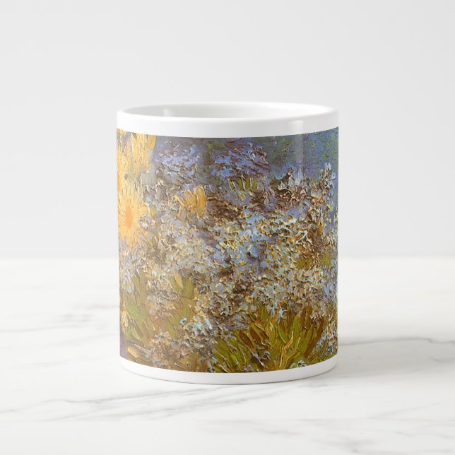 Caneca De Café Grande Vincent van Gogh Vase of Lilacs, Daisies, Anemones (Frente)