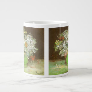 Caneca De Café Grande Vincent van Gogh - Vaso com Zínias e Flores