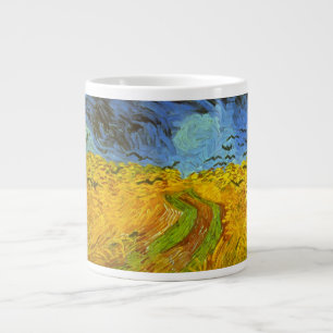 Caneca De Café Grande Vincent van Gogh Wheat Field com Crows