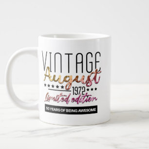 Caneca De Café Grande Vintage 1972, 50 Anos, Dons De 50º Aniversário