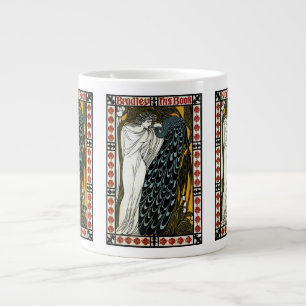Caneca De Café Grande Vintage Art Nouveau, O Beijo de William Bradley
