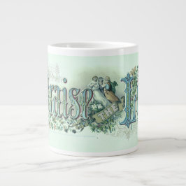 Caneca De Café Grande Vintage Christian Art Mint Green