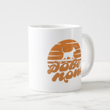 Vintage Dobe Mom Sunset Dog Art