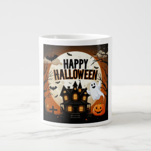 Caneca De Café Grande Vintage feliz arte de Halloween