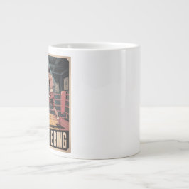 Caneca De Café Grande Vintage Fight Club - Sem Bling No Anel
