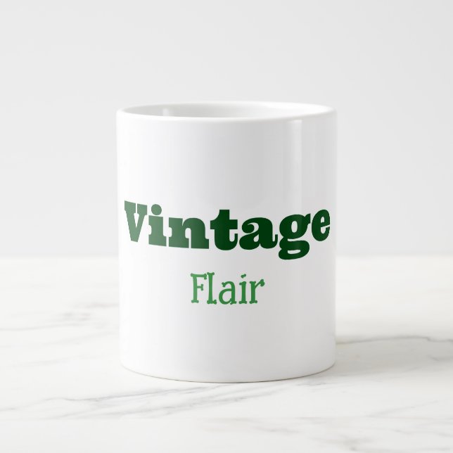 Caneca De Café Grande Vintage Flair Specialty Mug (Frente)