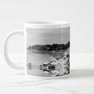 Caneca De Café Grande Vintage France Nice Antibes the Garoupe Beach