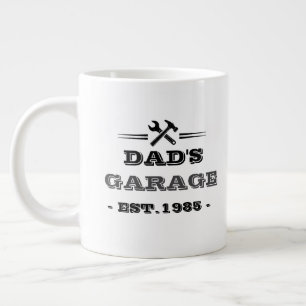 Caneca De Café Grande Vintage "Garagem do Papai - Fundada em 1985"