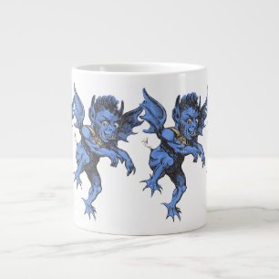Caneca De Café Grande Vintage Halloween, Mau assustador Gargoyle Demon