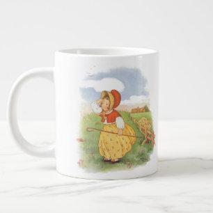Caneca De Café Grande Vintage Little Bo Peep Rima Infantil Mãe Gansa