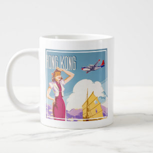 Caneca De Café Grande Vintage Northwest Airlines Advertising Poster
