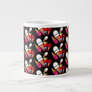 Caneca De Café Grande Vintage Retro Sorvete Art