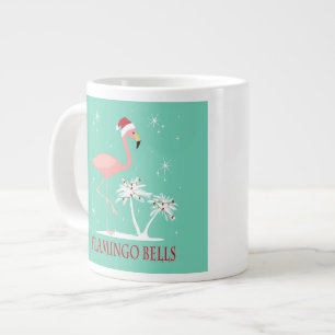 CANECA DE CAFÉ GRANDE VINTAGEM MODERNA RETRO NATAL FLAMINGO
