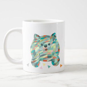 Caneca De Café Grande Vintagem Triangular de Gato Gato