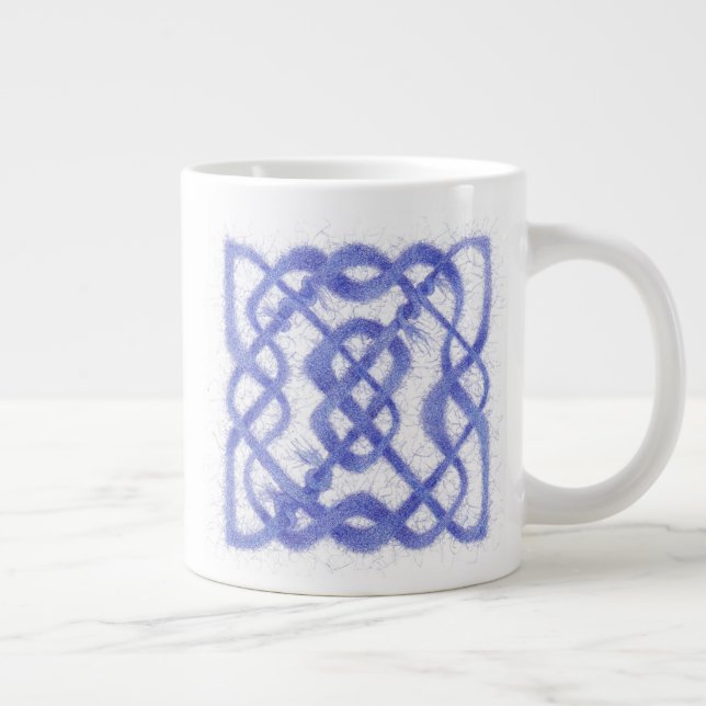 Caneca De Café Grande VIOLET CELTIC KNOT Big Mug (Direita)