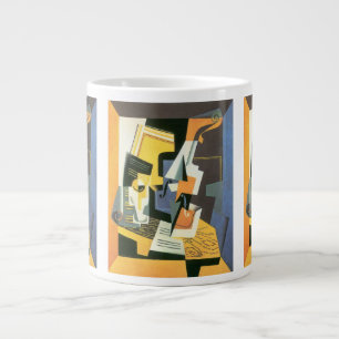 Caneca De Café Grande Violino e Copo de Juan Gris, Cubismo Vintage