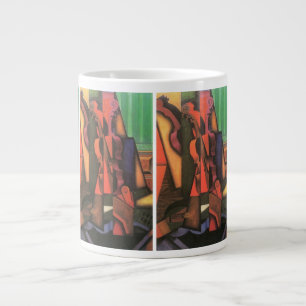 Caneca De Café Grande Violino e Guitarra de Juan Gris, Arte Cubista Vint