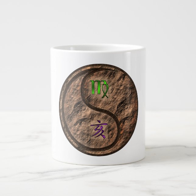 Caneca De Café Grande Virgem & Porco Terra (Frente)