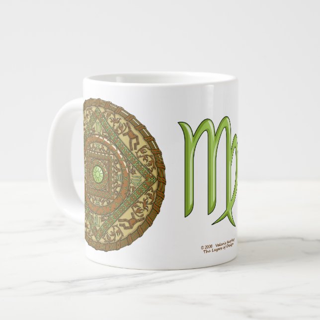 Caneca De Café Grande Virgo Mandala Specialty Mug (Frente Esquerda)