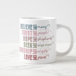 Caneca De Café Grande Virtudes Bíblicas