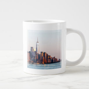 Caneca De Café Grande Visão do Skyline Sunset de Nova York do World Tra