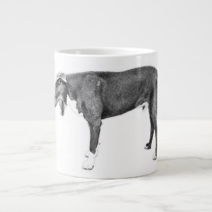 Caneca De Café Grande Visão lateral de bocejo—Combinação de fotos monocr