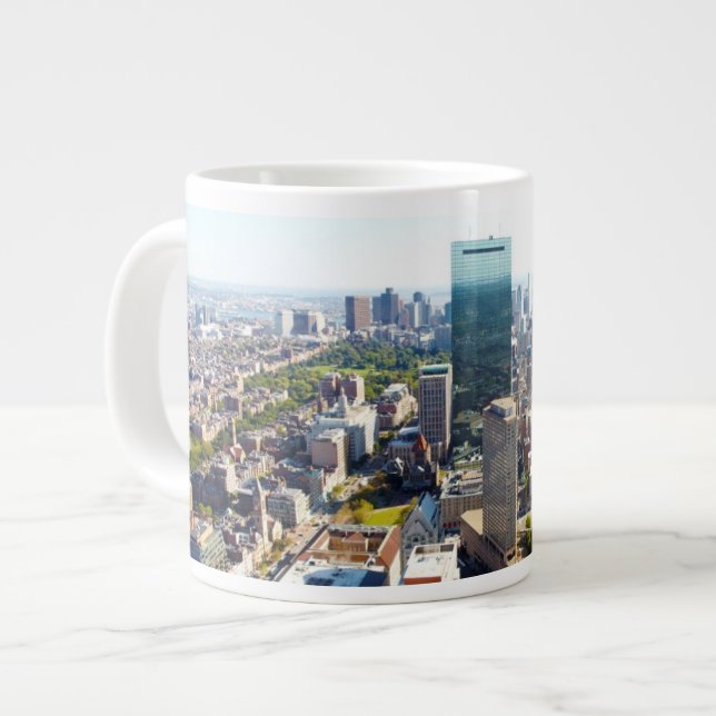 Caneca De Café Grande Vista aérea de Boston 2 (Frente Esquerda)