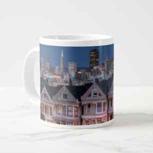 Caneca De Café Grande Vista noturna das casas de "senhoras pintadas"