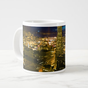 Caneca De Café Grande Vista noturna de São Francisco.