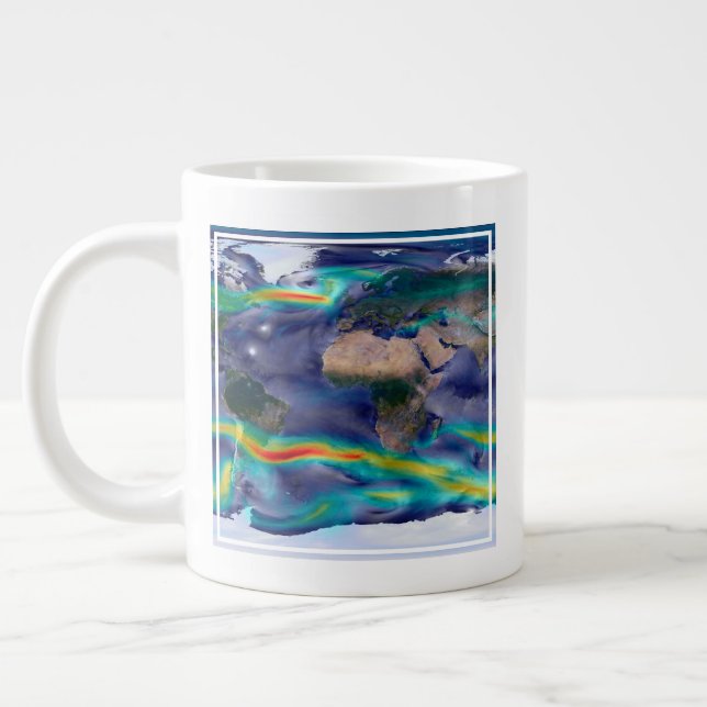 Caneca De Café Grande Visualização De Ventos Globais. (Esquerda)