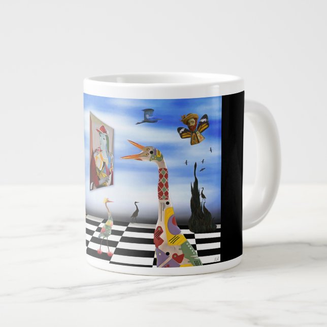 Caneca De Café Grande Viva a sua arte (Frente Esquerda)