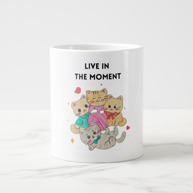 CANECA DE CAFÉ GRANDE VIVA O MOMENTO (Frente)