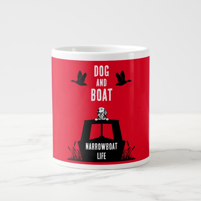 Caneca De Café Grande Vivendo em Narrowboat (Frente)