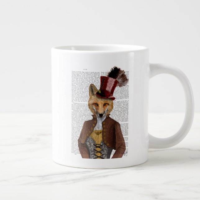 Caneca De Café Grande Vivienne Steampunk Fox (Direita)