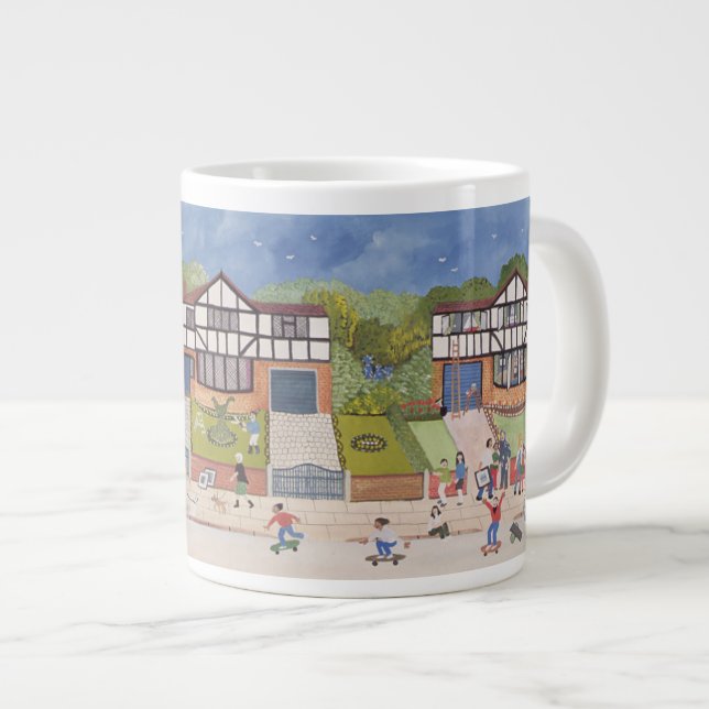 Caneca De Café Grande Vizinhança nova (Frente Esquerda)
