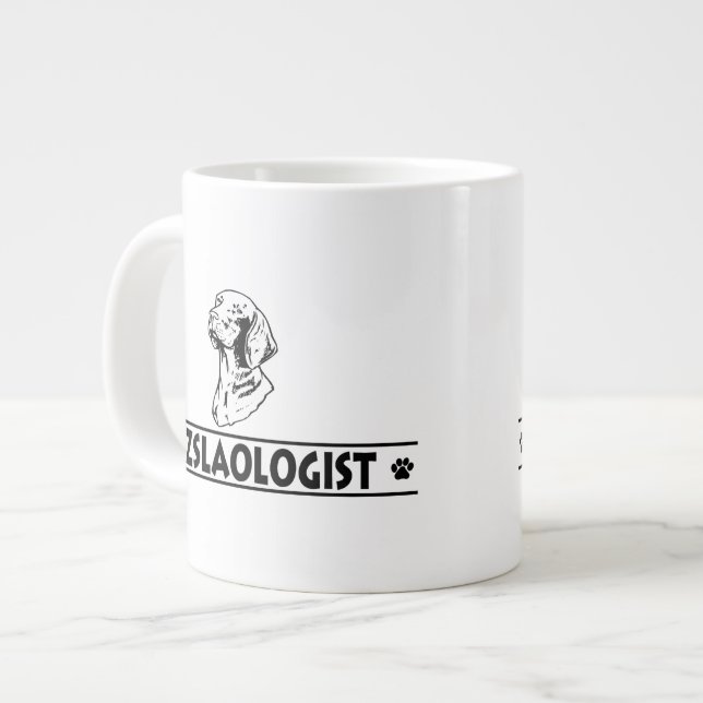 Caneca De Café Grande Vizsla Humorous (Frente Esquerda)