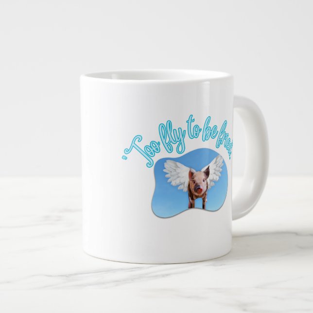 Caneca De Café Grande Voar para ser amigo (Frente Esquerda)