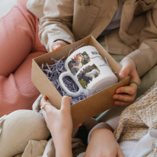 Caneca De Café Grande Você Ama o Vovô Amor Moderno Colagem de Fotos Pers