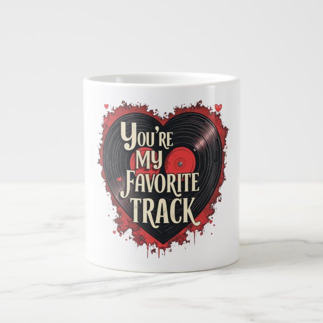 Caneca De Café Grande Você é a minha faixa favorita (Frente)