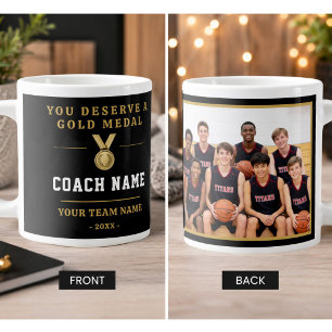 Caneca De Café Grande Você Merece uma Foto da Equipe de Treinadores Meda