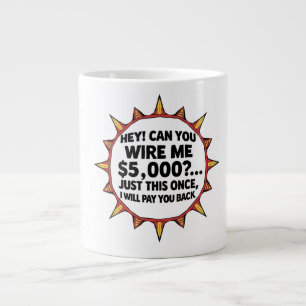Caneca De Café Grande Você Pode Me Transferir $5.000...
