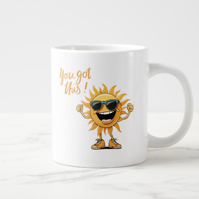 Caneca De Café Grande Você tem um Sol engraçado com óculos escuros (Direita)