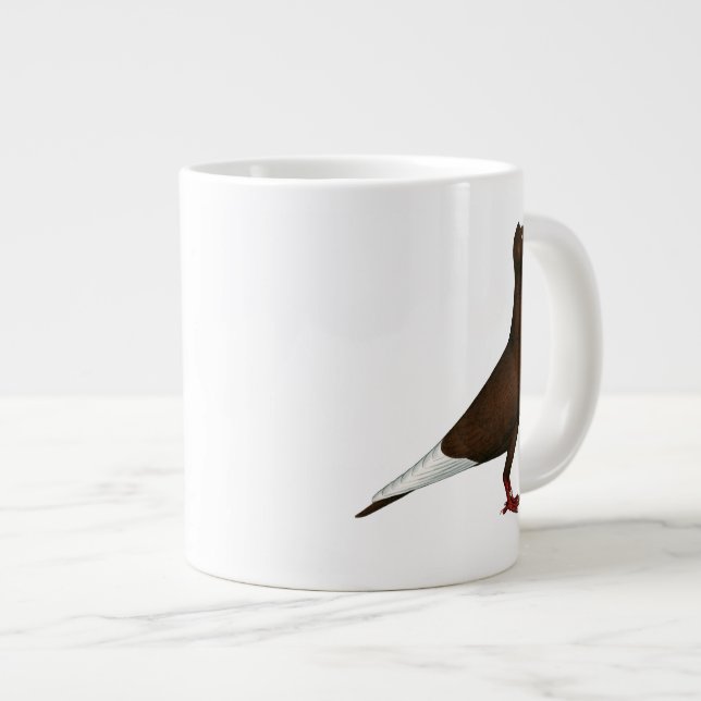 Caneca De Café Grande Voo Boné de Voo Pombo (Frente Esquerda)