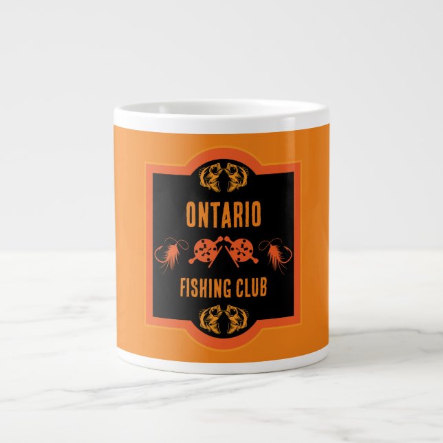 Caneca De Café Grande Voo Pesca Canadá (Frente)