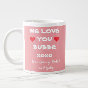 Caneca De Café Grande Vovó BUBBE... AMAMOS SEUS Nomes Familiares Legal.
