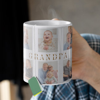Caneca De Café Grande Vovô personalizado Mug | Fotos personalizadas