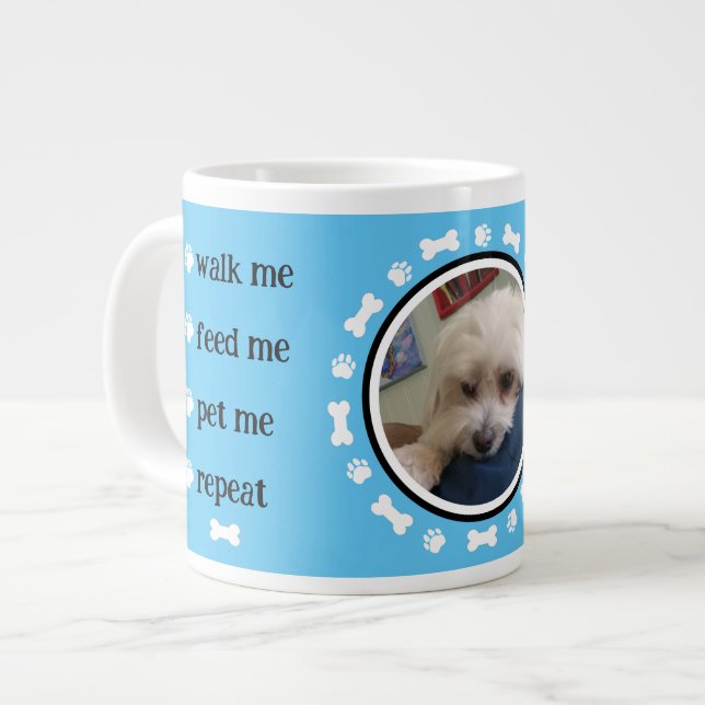 Caneca De Café Grande Walk Me Repetir Mug (Frente Esquerda)